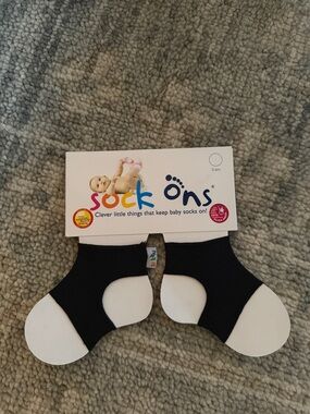 Sock Ons Baby Grip Socks - Black & White NWT